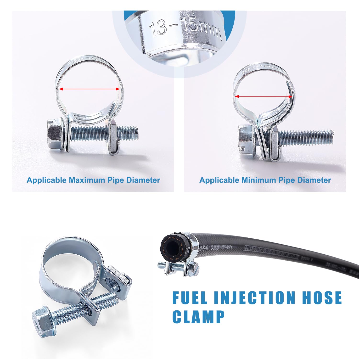 YYIGVMO 8 Pezzi 13-15 Mm Mini Fascette Stringitubo, Fascette Per - Foto 9