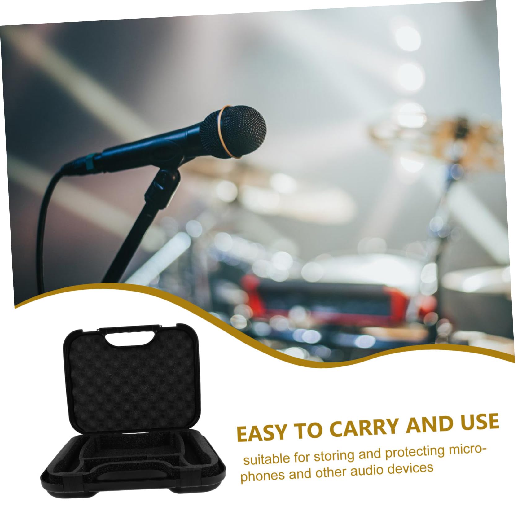 SUPVOX Boîtier De Microphone Plastique Étui De Transport Portable Pour Matériel Audio Protection Antichoc Pour Enregistrement