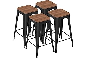 Industrial Modern Stackable Bar Stool Set of 4
