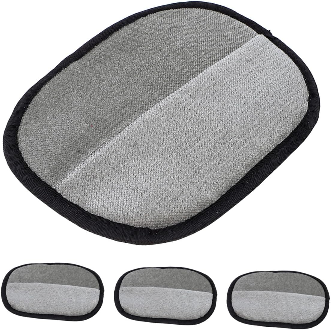 VICASKY 4pcs PET Hair Removal Gloves for Dogs and Cats, Black Fabric