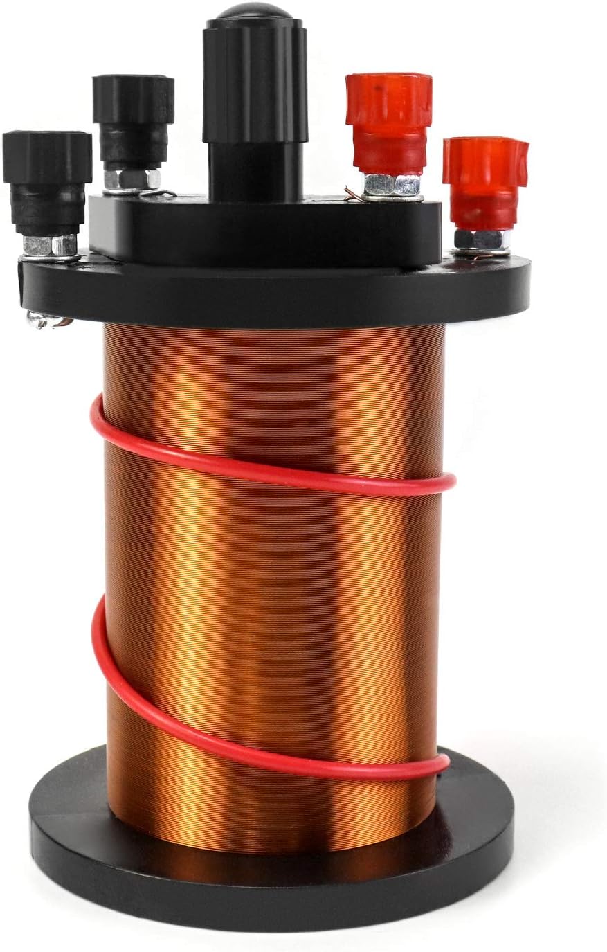 QWORK Demonstration Induction Coil with Primary Coil, Secondary Coil and Cylindrical Magnet for Physics Teaching