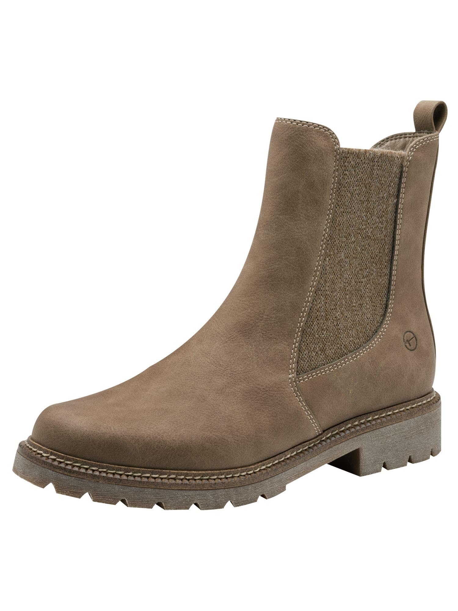 Tamaris Women's Vegan Boots, taupe, 37 EU