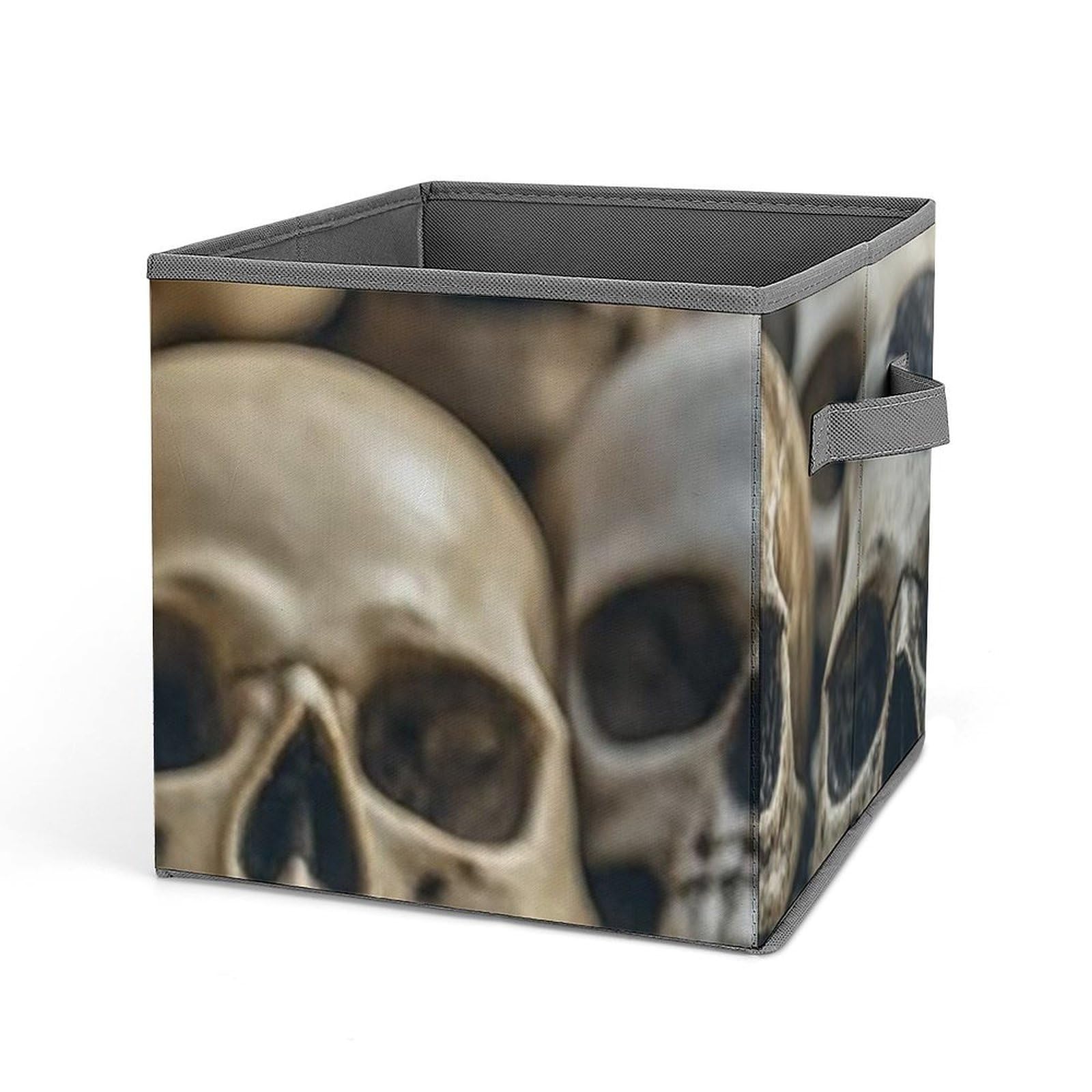 Panier de rangement en tissu motif crânes pour vêtements et jouets de placard
