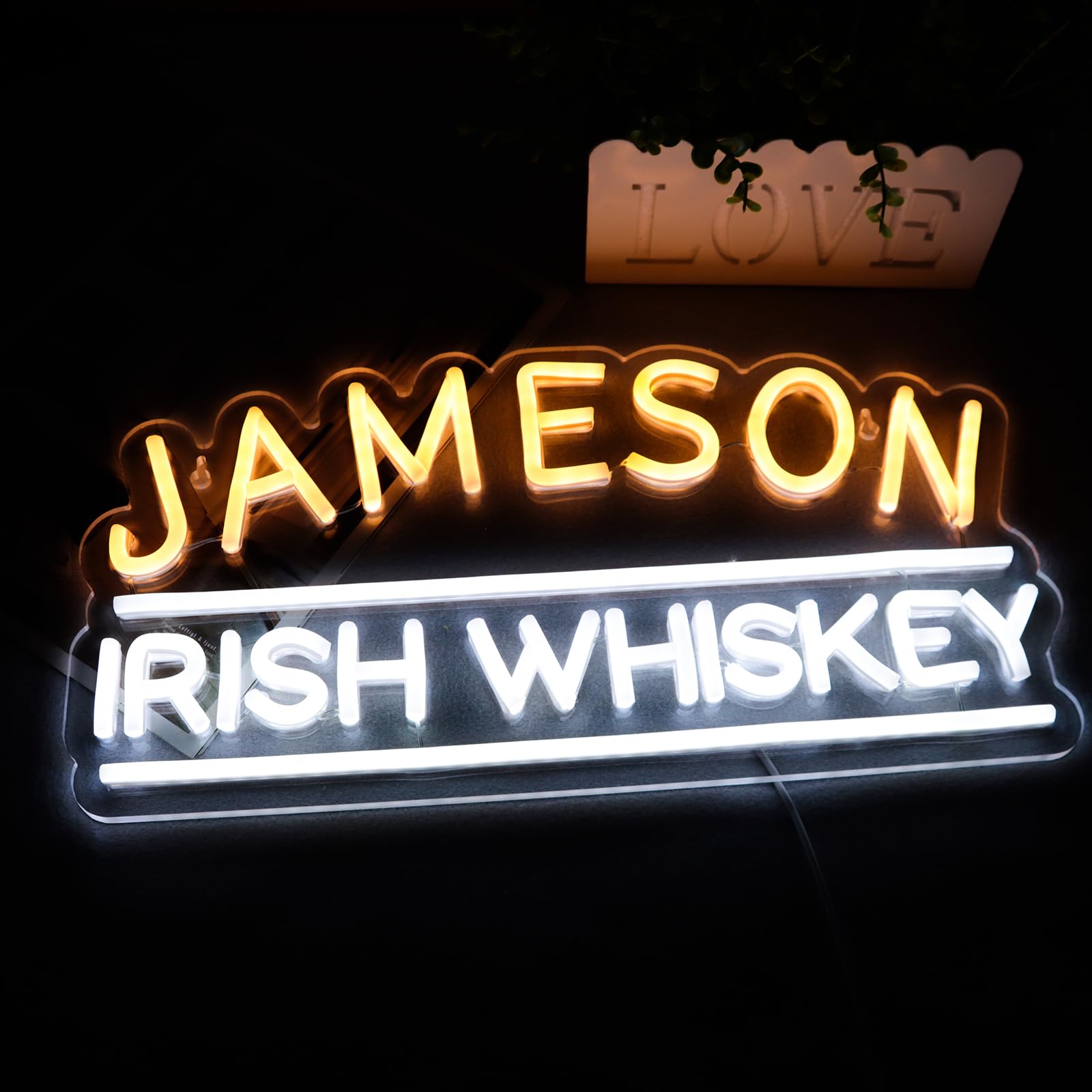 LED★ネオンサイン★ジェイムソン★JAMESON★BAR★稀少品★レア★ネオン WonderfulLife Whiskey Neon Sign for Jameson in Bar Pub Man Cave or