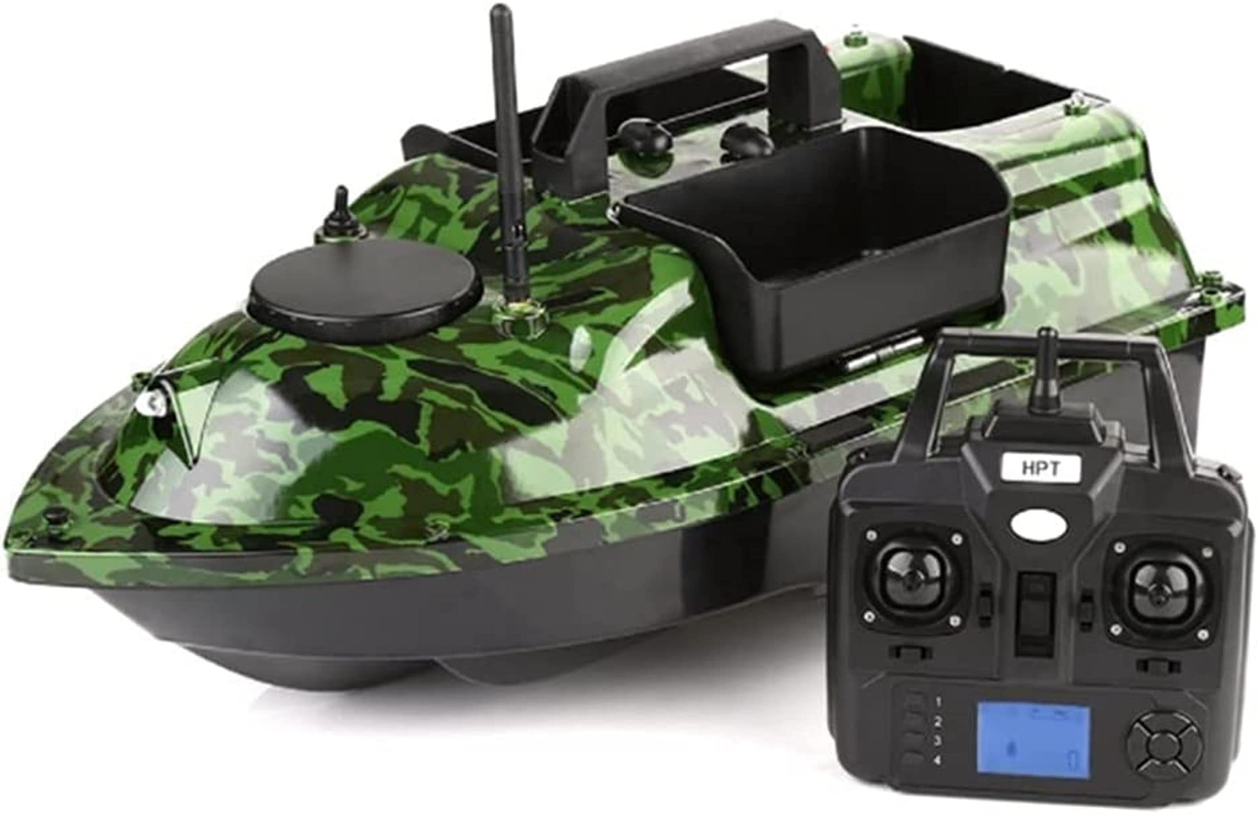 Nuovo GPS Intelligente RC Barca da Pesca Crociera GPS Posizionamento 500m Controllo Indipendente 3 Imbuto One Key Return LCD Schermo RC Bait Boat
