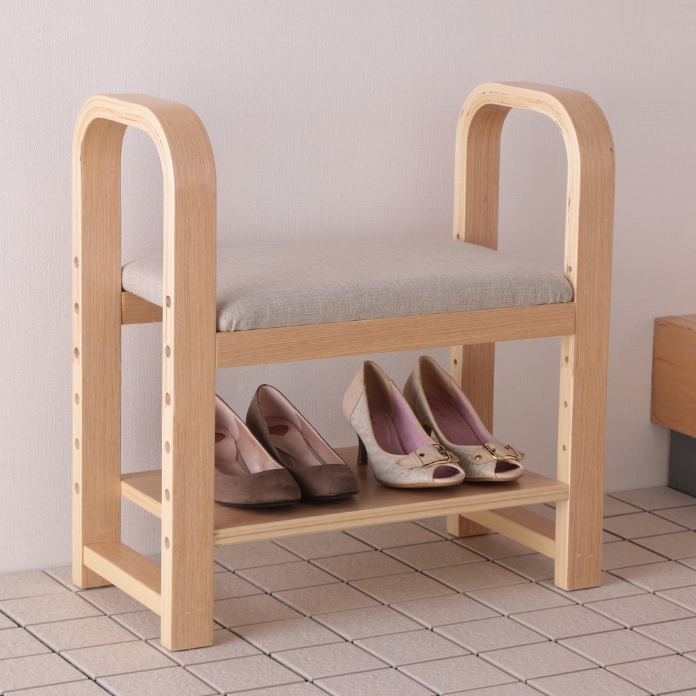 Amazon.co.jp: アイリスオーヤマ 玄関椅子 ナチュラル GC-55 : ホーム