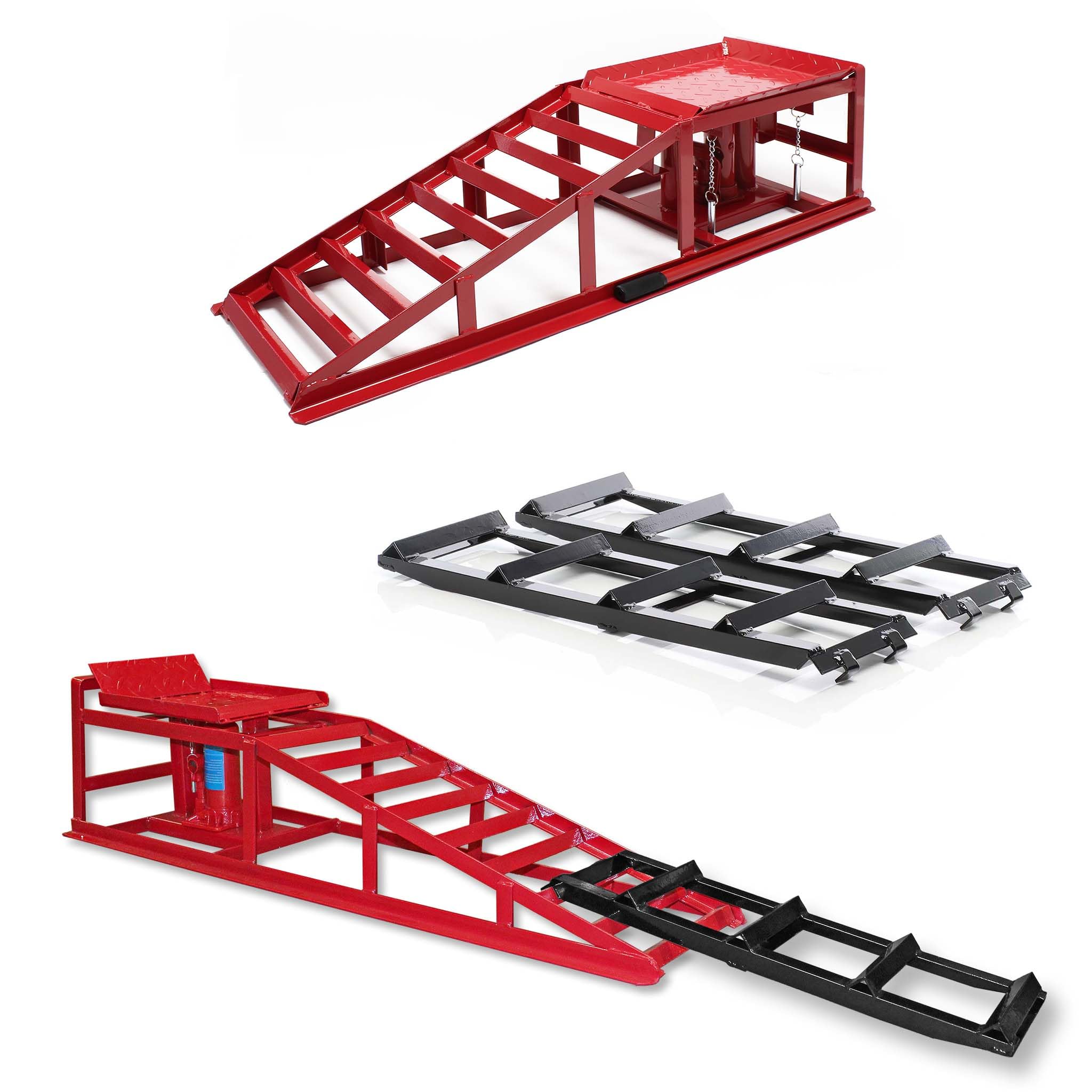 XPOtool Verlängerung für Auffahrrampen 2X 400 kg 650 x 195 mm Kfz-Rampe aus Stahl als Erweiterung für Autorampe, Verladerampe