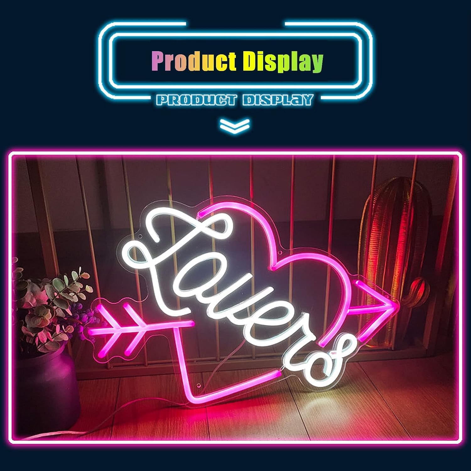 Znak neonowy LED Serce Miłość Neon Światło neonowe LED Neony do sypialni, salonu, baru, imprezy, świąt Bożego Narodzenia, ślubu 50 * 32cm