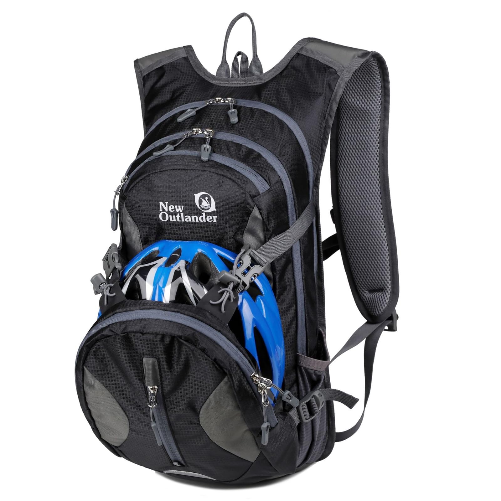 FLEXMAN Zaino per Casco da Moto, Zaino per Idratazione da Bicicletta Impermeabile da 20 Litri con Tasche Multiple per Attività All'Aperto