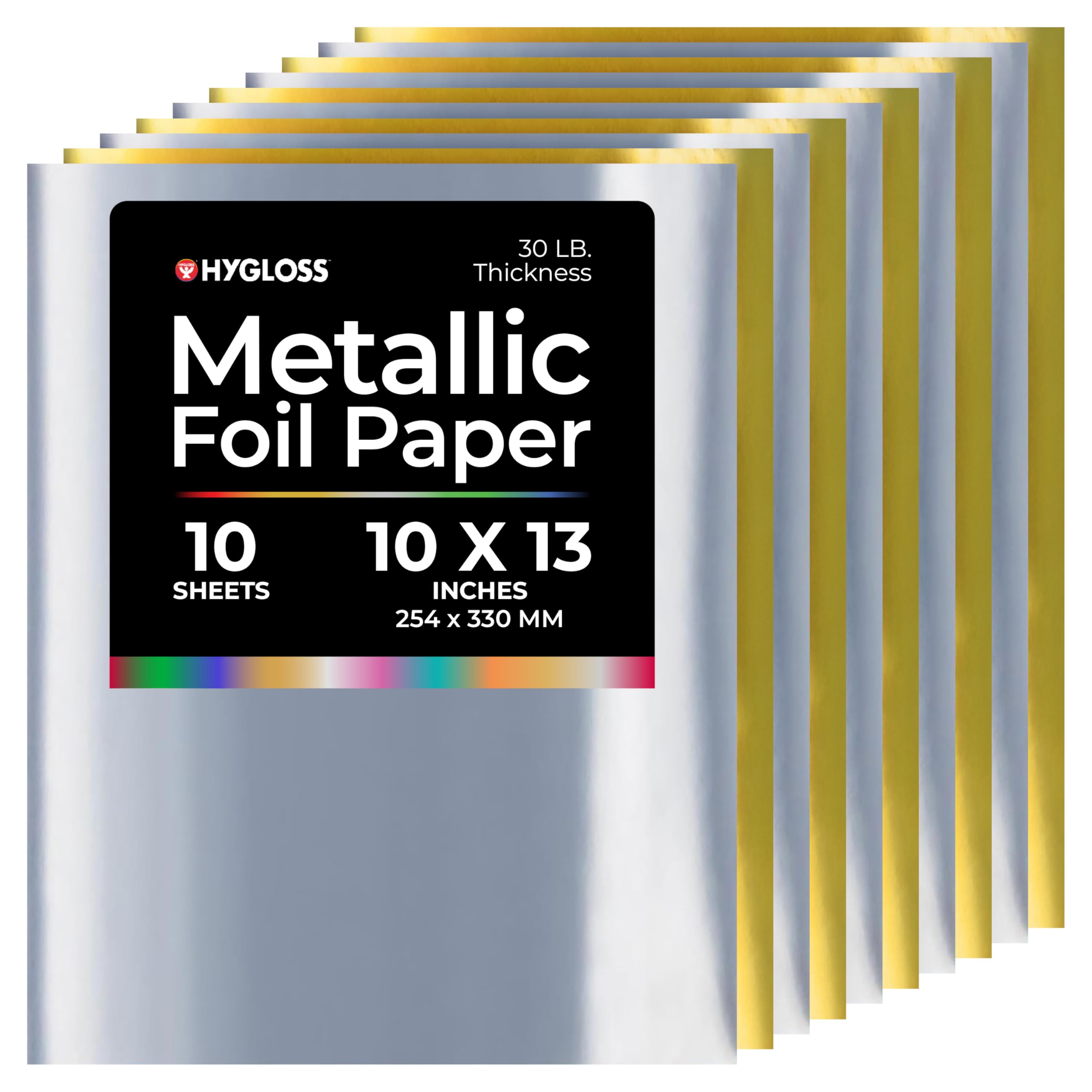 Amazon.com: Hygloss Metallic Foil Paper - 10 Sheets Gold and