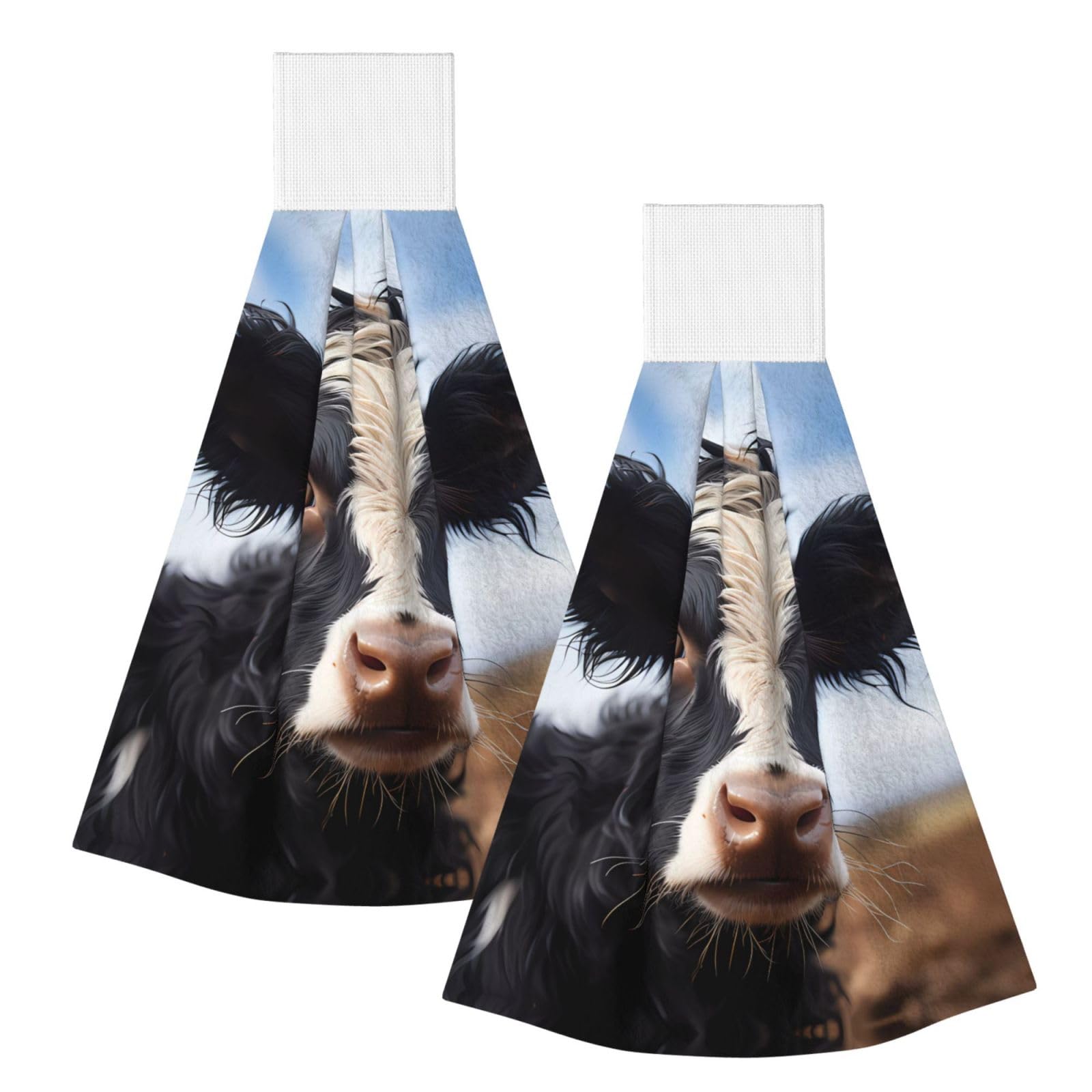 ZQYTGFDC Cute Cow Highly Absorbent Dish Towels Soft Coral Fleece Wipe