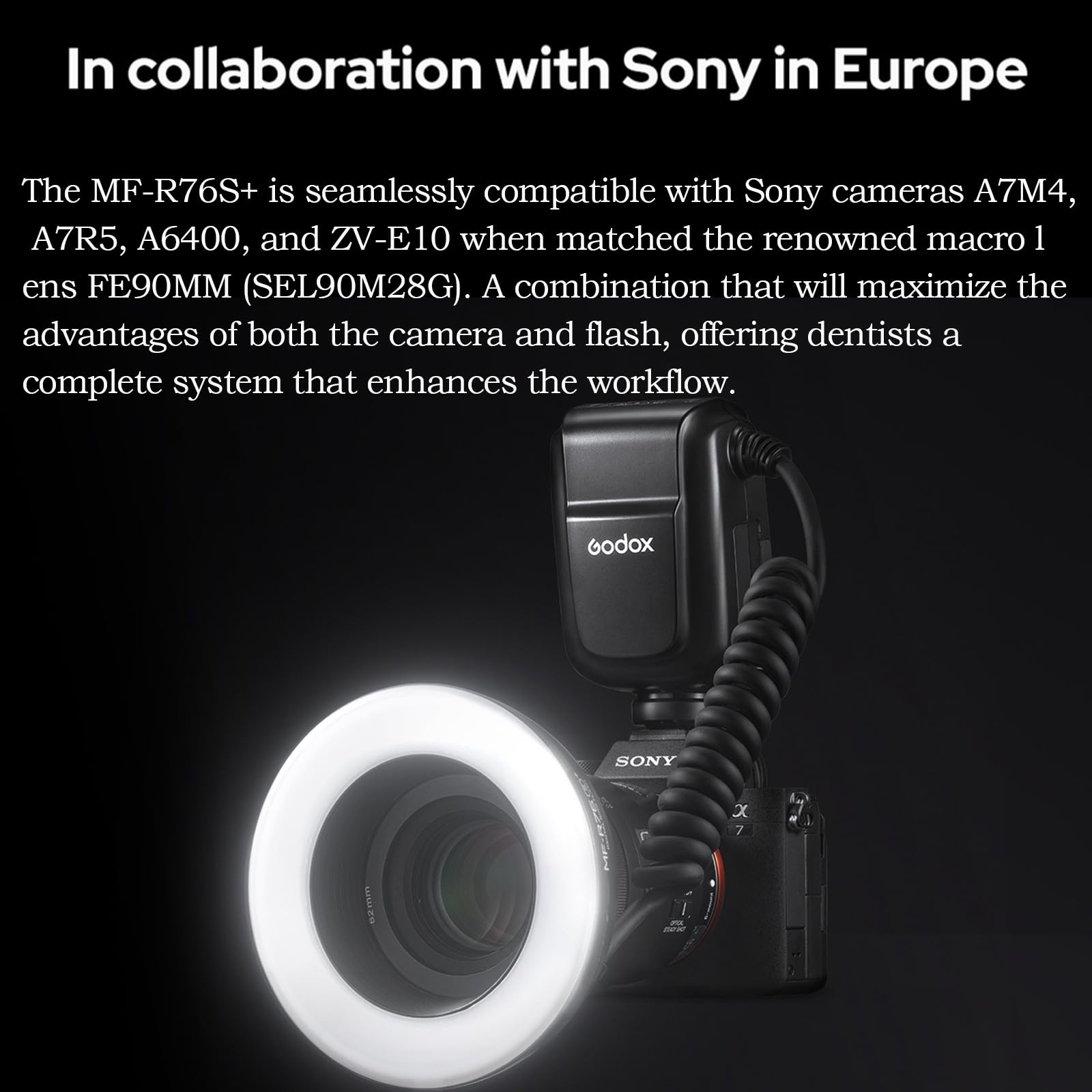 Amazon | Godox MF-R76S+ TTL デンタルリングフラッシュ、76Ws GN14