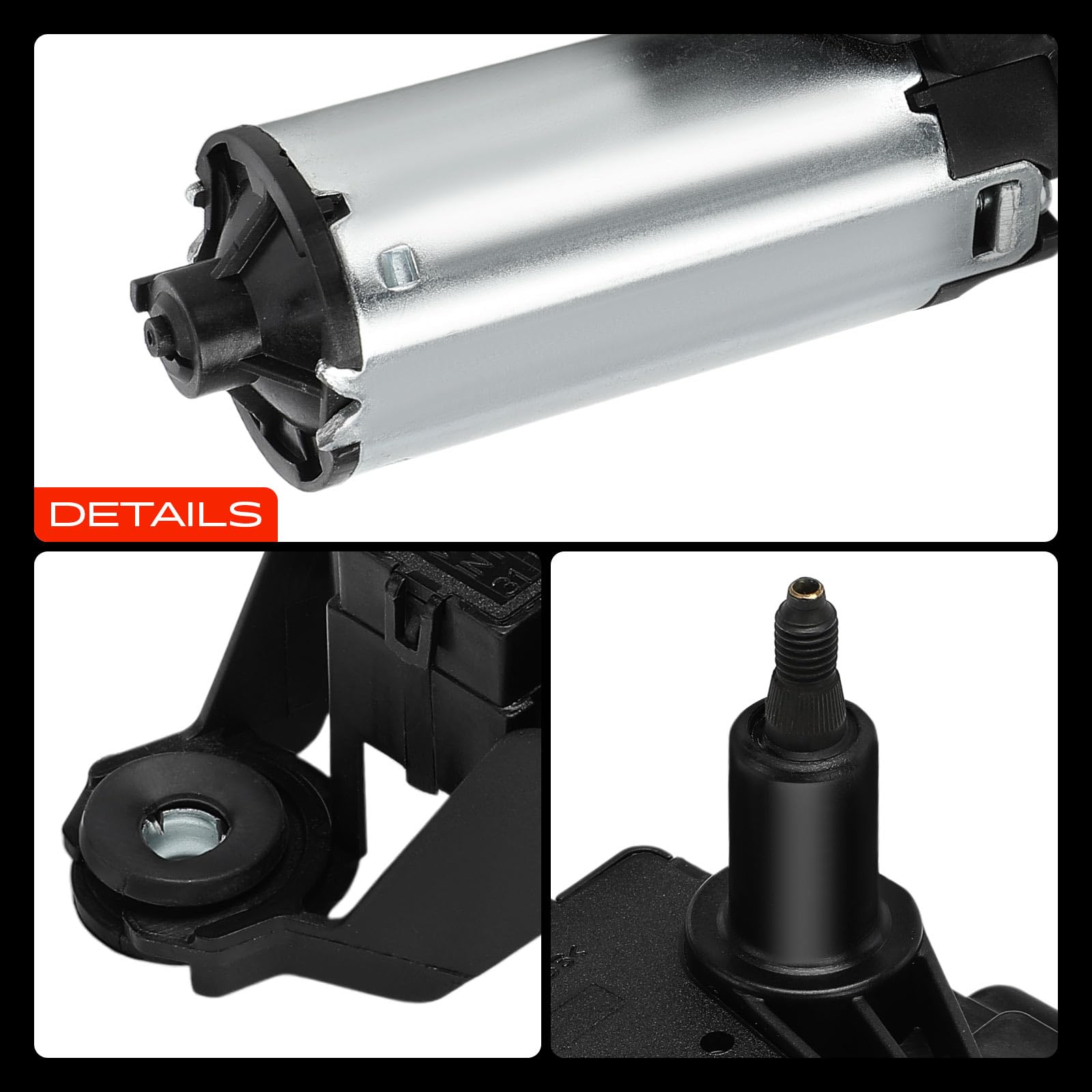 Frankberg Motor del limpiaparabrisas 3-Polos Trasera Compatible con Viano W639 2.1L-3.7L 2003-2025 Vito Bus W639 2.1L-3.7L Electric 2003-2015 Replace# 6398200408
