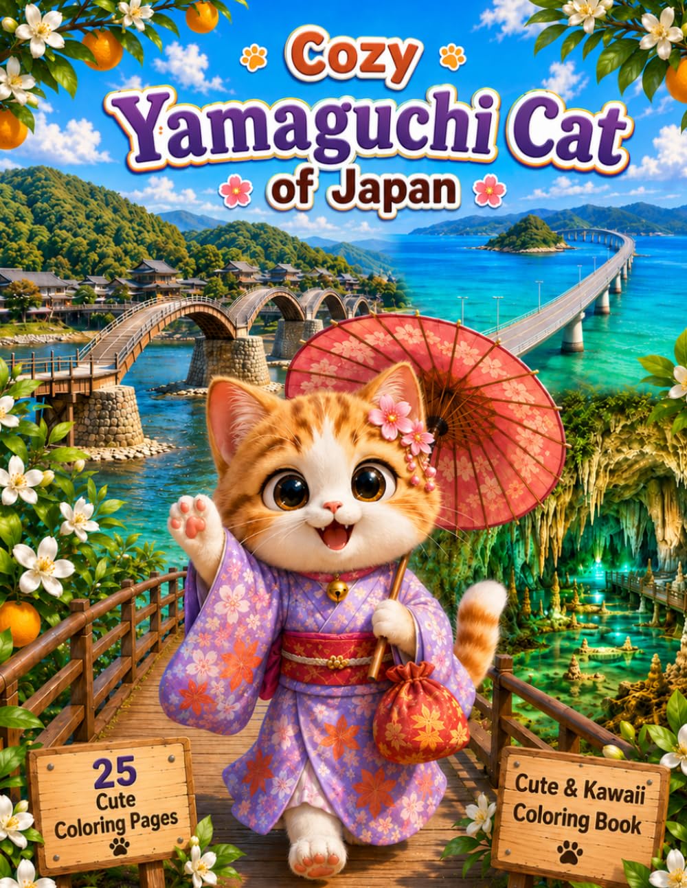 Cozy Yamaguchi Cat of Japan: Cute & Kawaii Coloring Book (Cozy Cat of Japan)