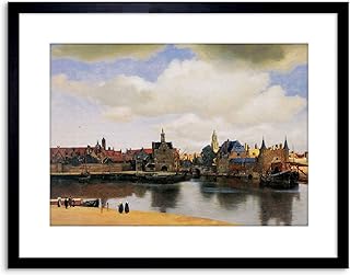 PAINTING VERMEER VIEW DELFT OLD MASTER FRAMED PICTURE ART PRINT F97X9786