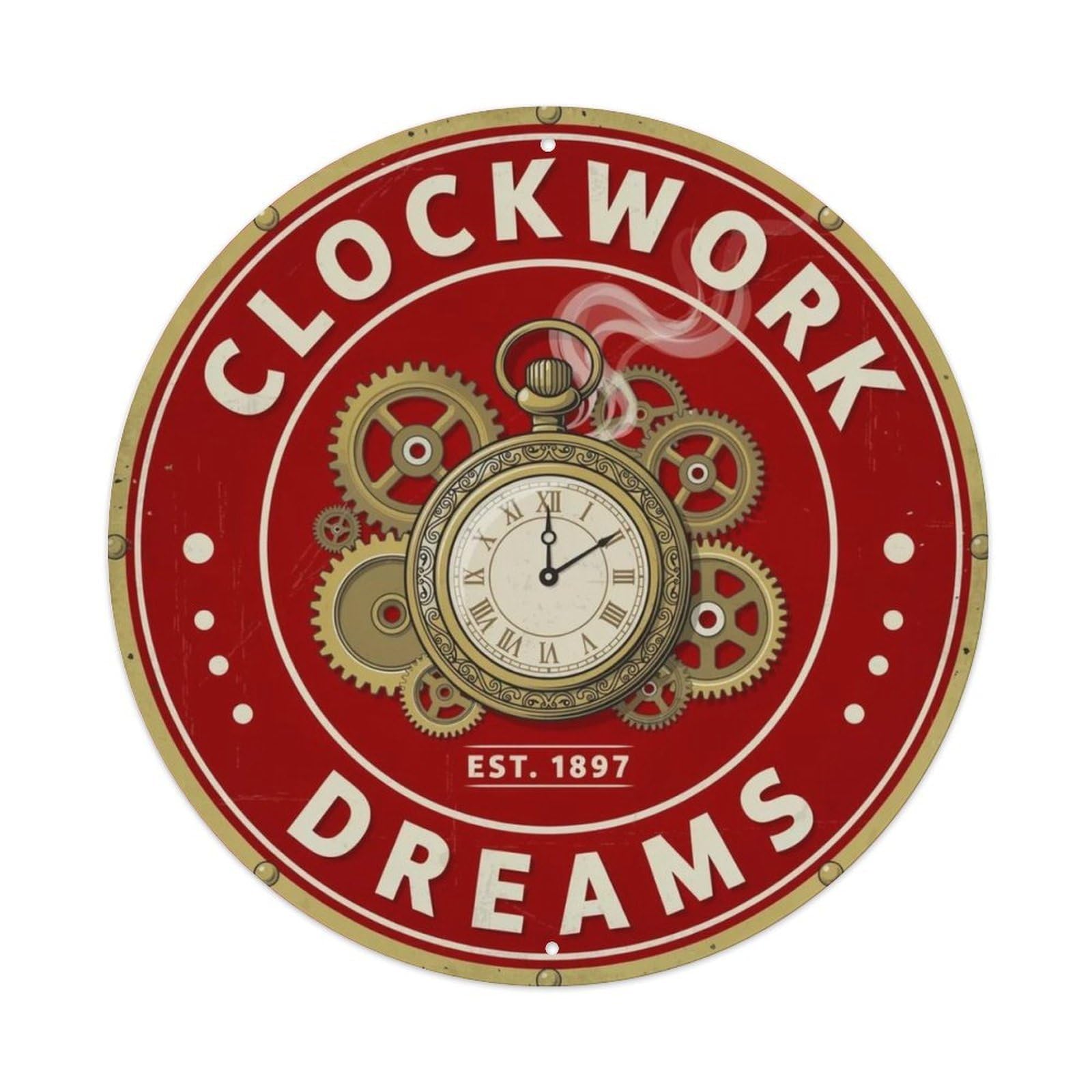 Clockwork Dreams Steampunk Metal Tin Sign Plaque