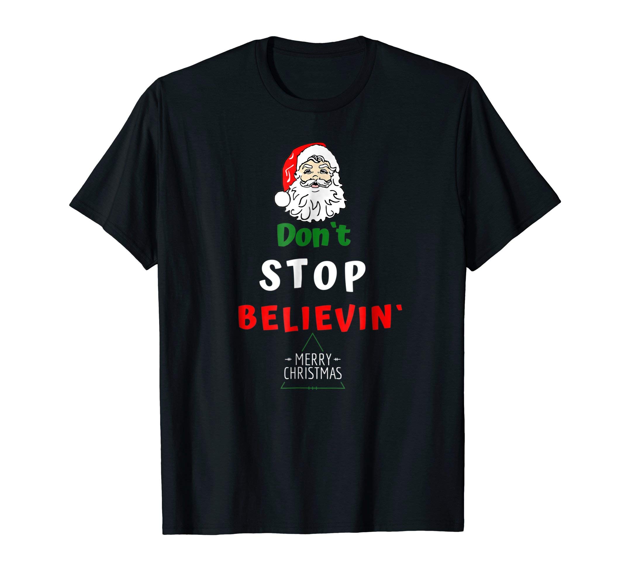 Creative Christmas Tree t shirt - Don't Stop Believing Xmas
