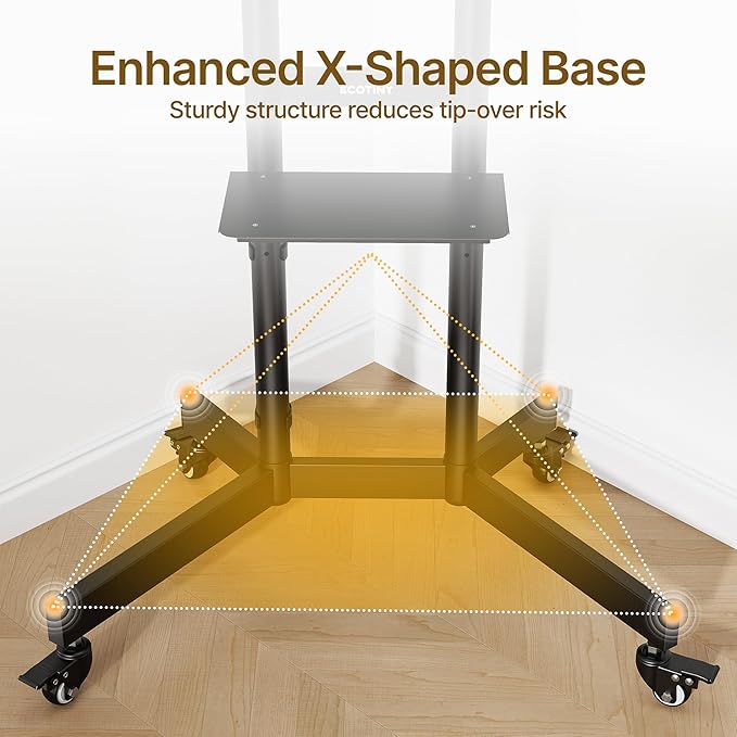 Soporte para TV rodante ECOTINY para pantallas de 32-86 pulgadas miniatura 6