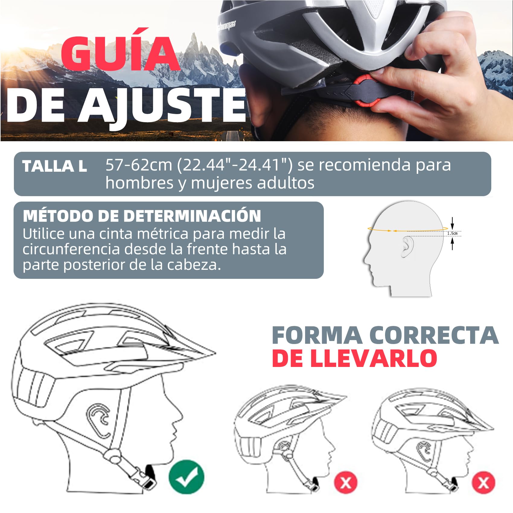 Shinmax Casco Bicicleta Adulto con Luz Casco MTB con Visera Magnética Desmontable Gafas Ajustable Seguridad de Protección para Montaña Casco Ciclismo Ultraligero Casco Bici Unisex Hombre Mujer NR-096