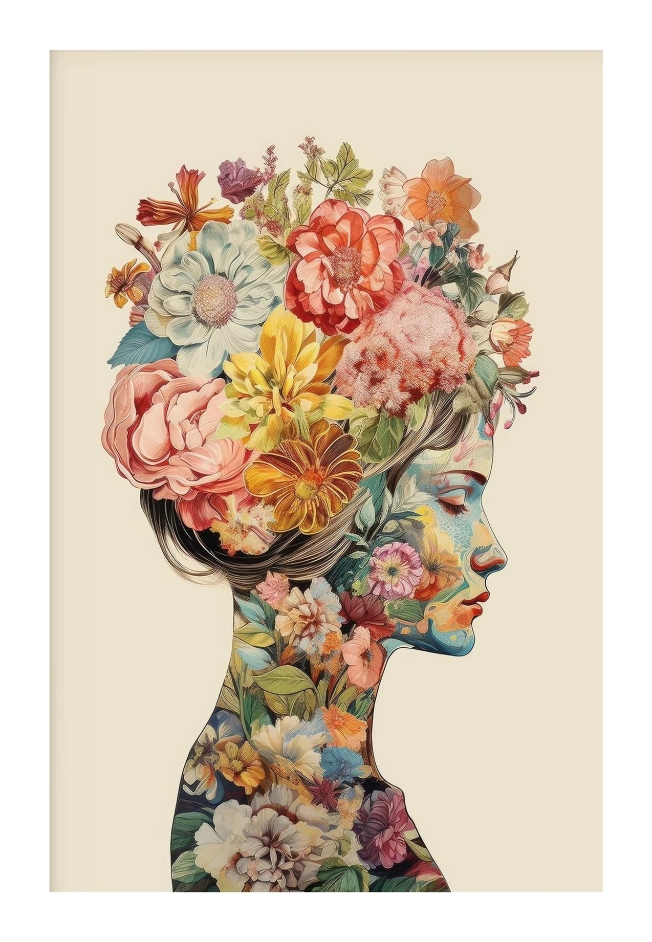 Affiche crâne vintage et anatomie médecine pour déco cabinet