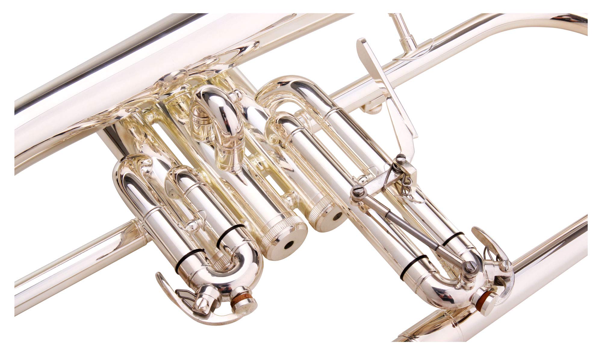 Classic Cantabile FL-26S Bugle (accord Bb, coulisse à levier, 3 clés d'eau, embouchure, étui) argenté