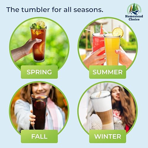 Miniatura 8 de Vasos aislados de 22 onzas, paquete de 4 unidades, fabricados en Estados Unidos, ideales para café helado y bebidas calientes, vasos de plástico