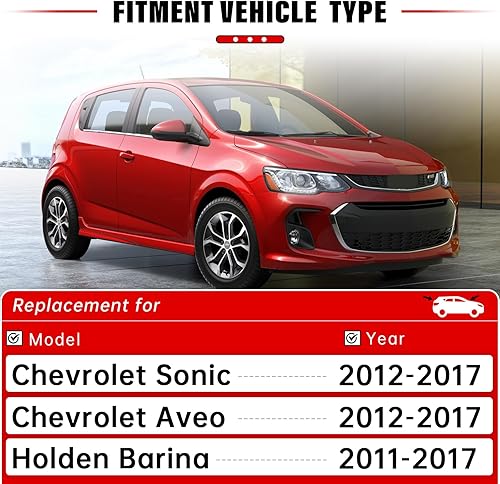 Miniatura 2 de RAINTOK Escobillas Limpiaparabrisas de Repuesto para Chevy Chevrolet Sonic, Aveo 2012-2017, 2011-2017 Holden Barina, Calidad Original de Fábrica,