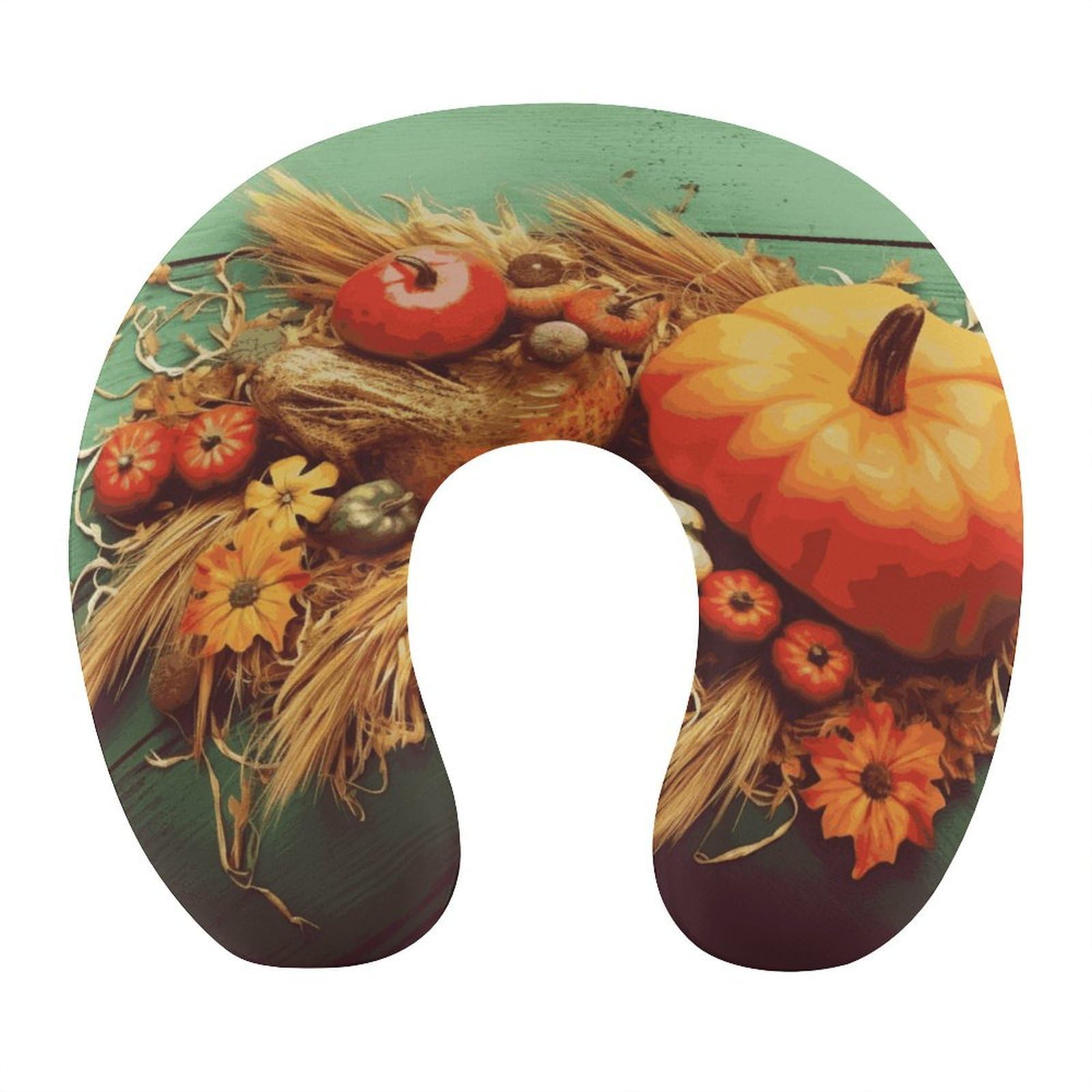 Btcowzrv Style Happy Thanksgiving U Shaped Neck Pillow Travel Pillows