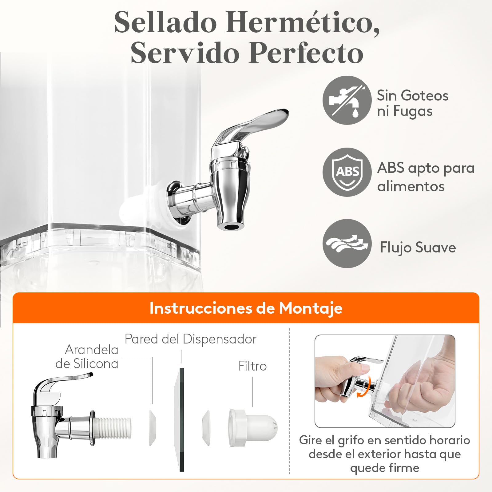 Lifewit 4L Dispensador de Bebidas Grande, Botella de Plástico con Grifo Con Filtro Juego de 2 (en 1 Paquete), Jarra Agua para Cócteles, Jugos, Limonada y Té