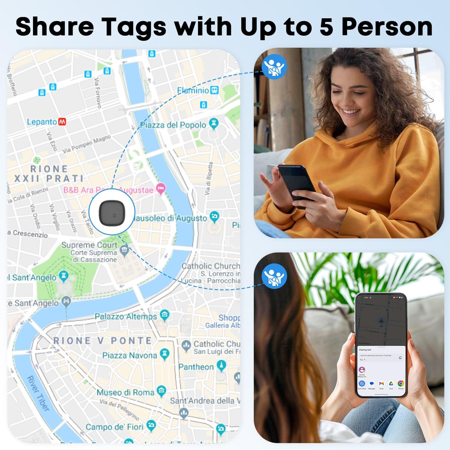 Air Tracker Tags-4 Pack for Android, Android Tracker Tag Compatible with Google's Find Hub App, Luggage Tracker for Suitcase, Smart Tags for Keys, Wallets, Bag, Waterproof Bluetooth Keyfinder