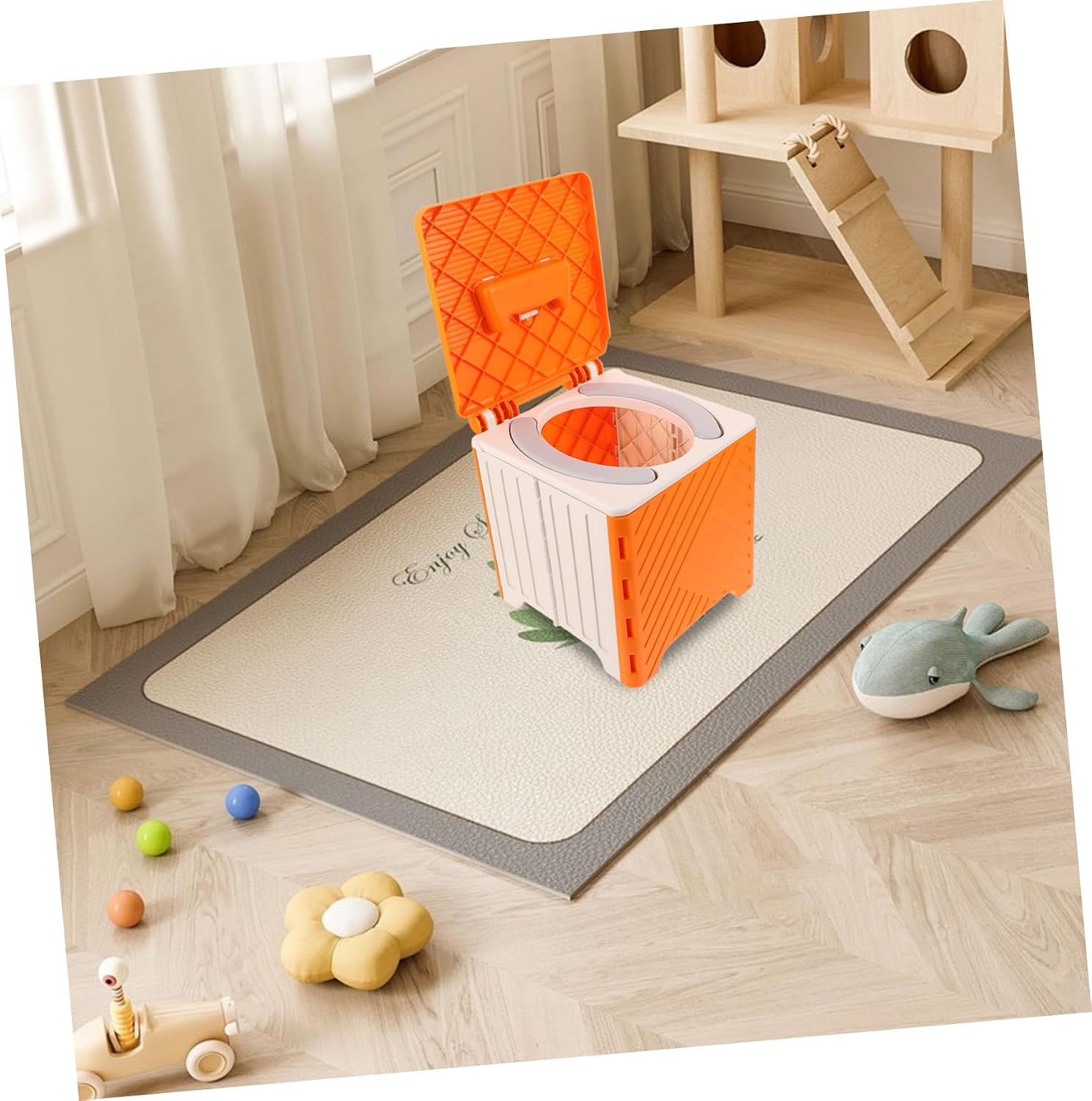 Beaupretty 1 Set Portable Folding Potty Seat for Travel Friendly Potty Training Toilet with Non Slip Base for Camping Road Trips Home Use Safe Compact Storage with Easy Clean Design