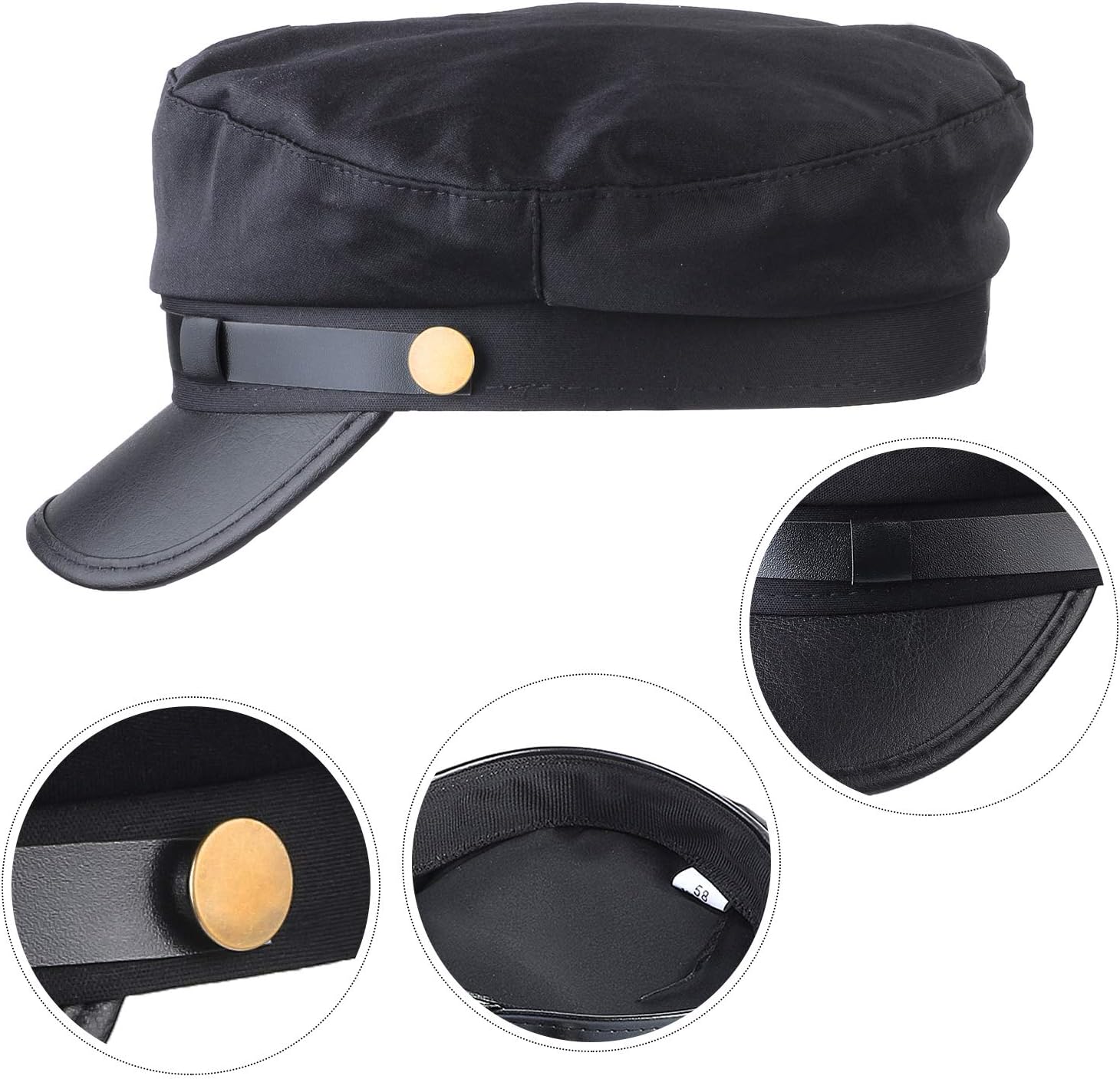 Beefunny Chauffeur Costume Limo Taxi Driver Hat Gloves Set - Image 3