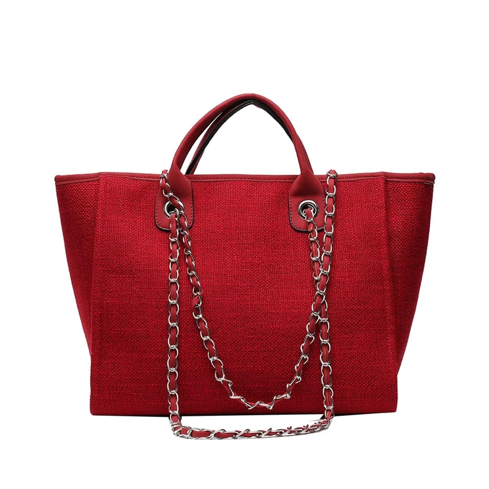Borsa Da Spiaggia Borsa tote in tela Borsa da spiaggia iniziale Borsa tote con catena regalo di compleanno Borse da sposa di Natale Grande Borsa Da Spiaggia