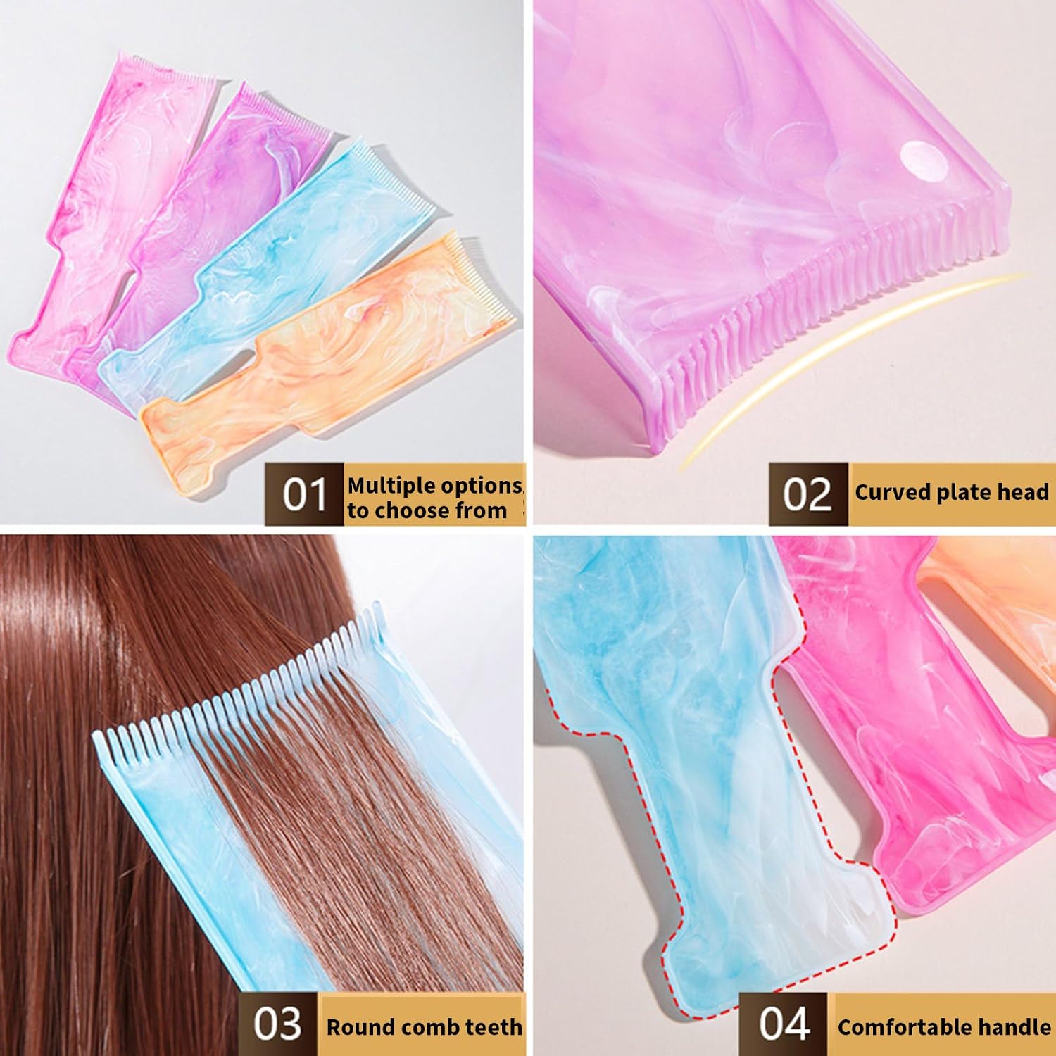 Portable Balayage Highlighting Board Hair Dying Board Balayage with Teeth Hair Coloring Styling Tools Dying
