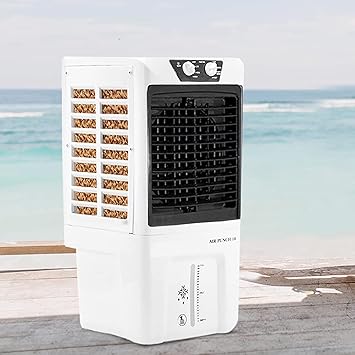 27L Personal Air Cooler with Anti Bacterial Honeycomb Pads, 3rd Turbo Fan, Powerful Air Throw with Auto Swing - Black & White (LEH 27L)