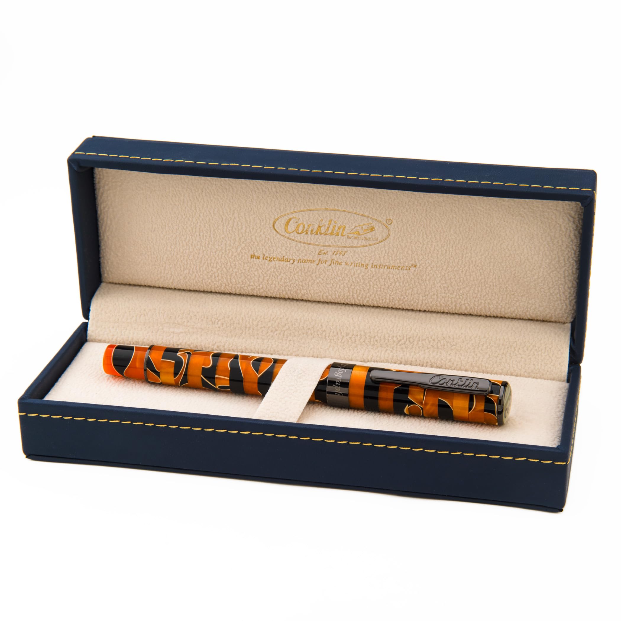 Conklin Stylograph Mosaic Pluma estilográfica Naranja/Negro- B