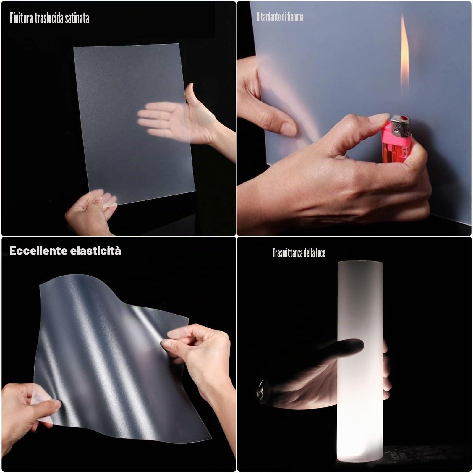 COYOUCO Lastra Plastica PP Opaca 100×100cm 0,3–1mm Foglio Semitrasparente in Polipropilene per Tavolo Fondale Diffusore Luce Fai-da-Te Progetti Creativi,1mm