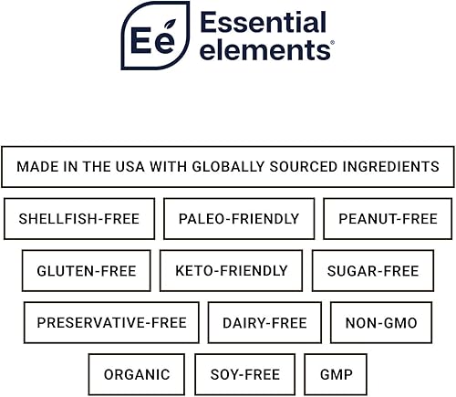 Miniatura 7 de Essential Elements Polvo de proteína de guisante orgánico  Chocolate cremoso  Mezcla vegana a base de plantas baja en carbohidratos  Apto para dieta