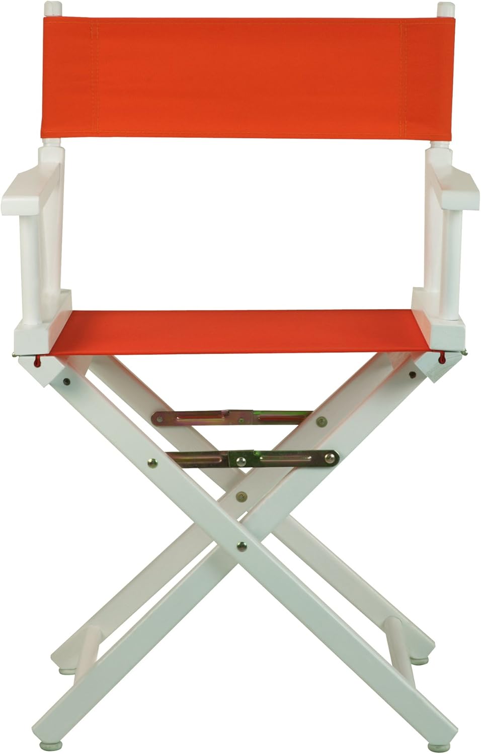 Casual Home 18" Director's Chair White Frame with Orange Canvas