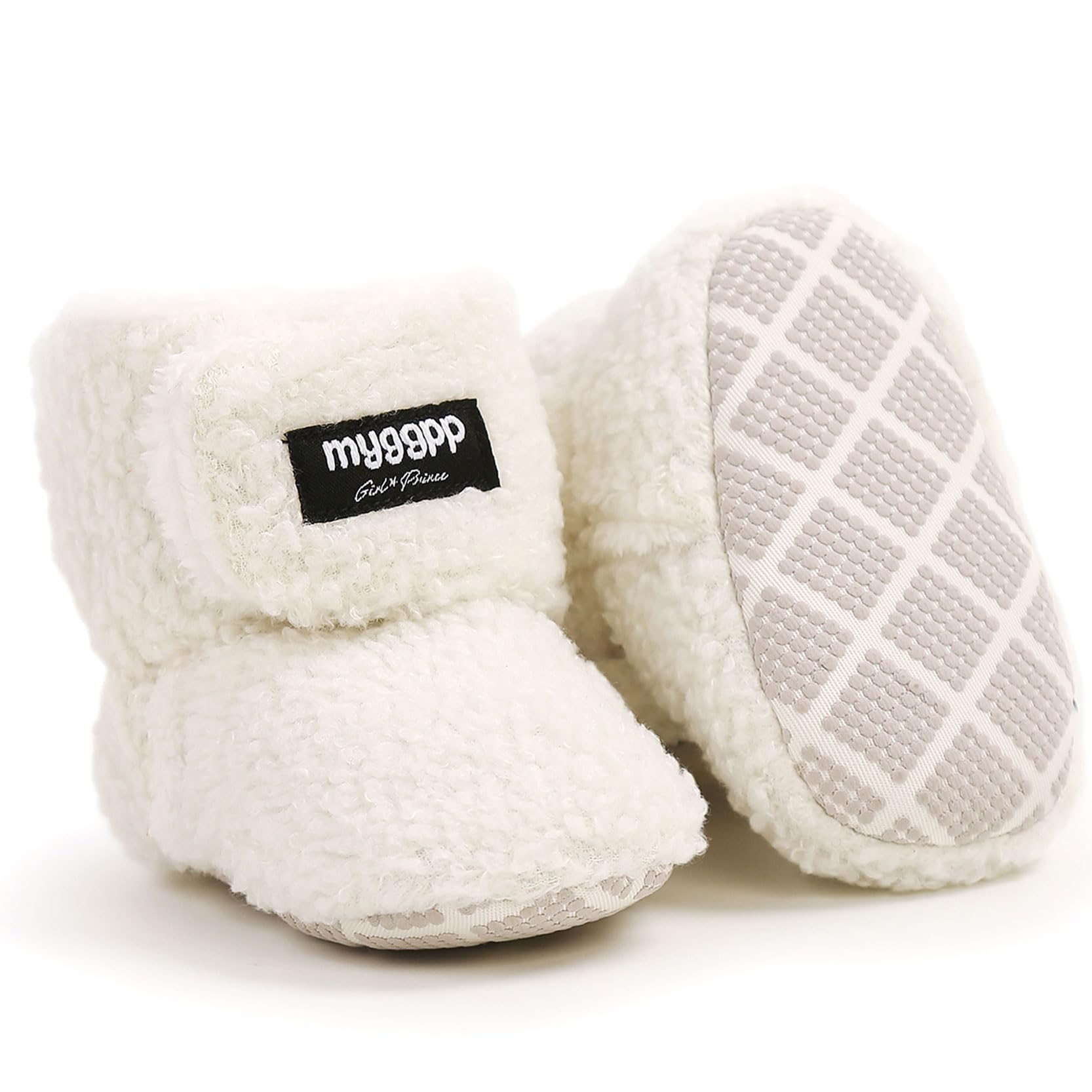 Kfnire Babyschuhe Winterschuhe Baby Stiefel Krabbelschuhe Weiche Sohle Warme Booties Neugeborenen Lauflernschuhe Kuschelige Fleece-Stiefel mit rutschfestem Boden Stiefel für Kleinkinder - 2