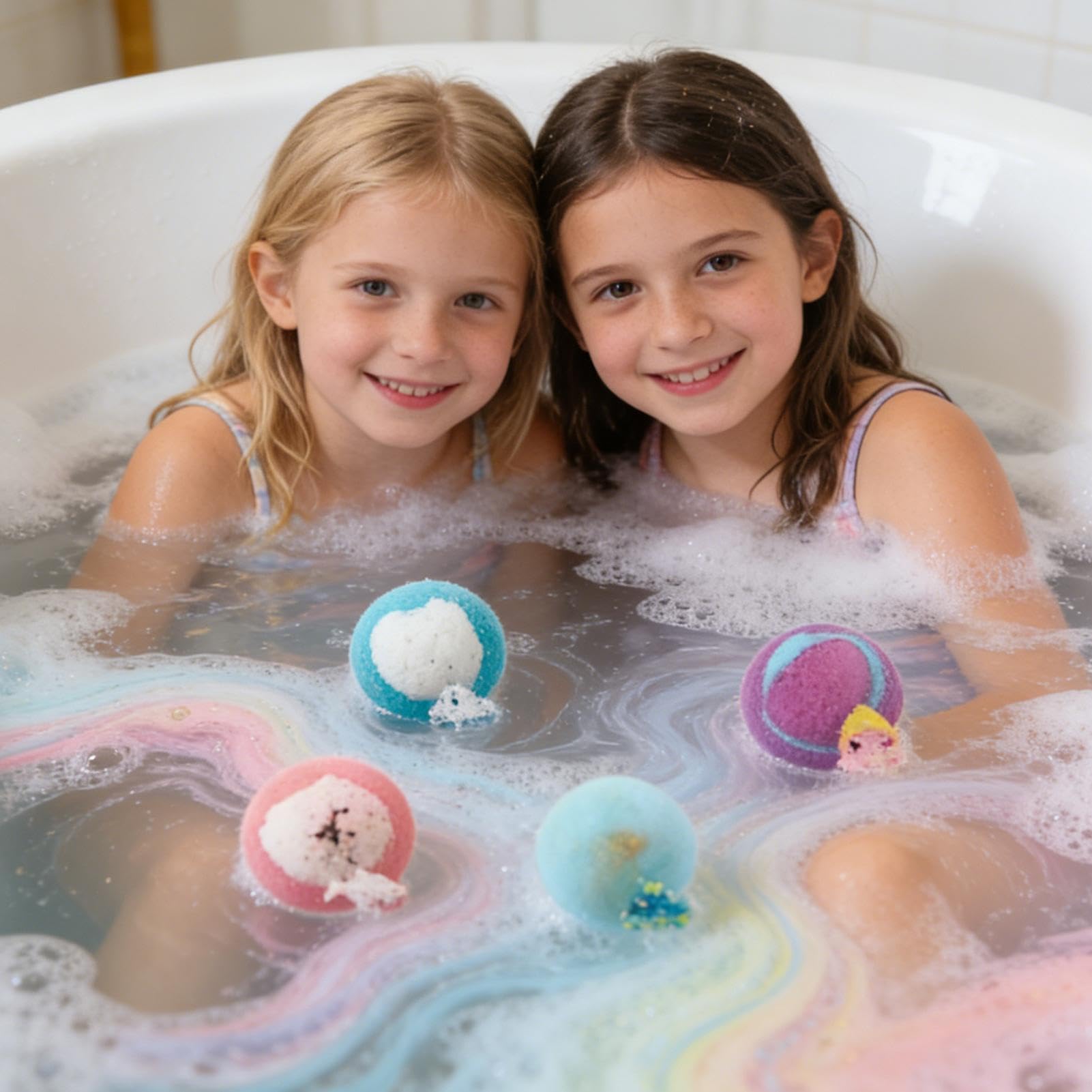 Musująca Sól do Kąpieli 12 Sztuk Orzeźwiający Peeling Do Ciała | Kule musujące z niespodzianką Dla Dzieci Chłopców Dziewczynek Spa Dom Łazienka Podróże Hotel