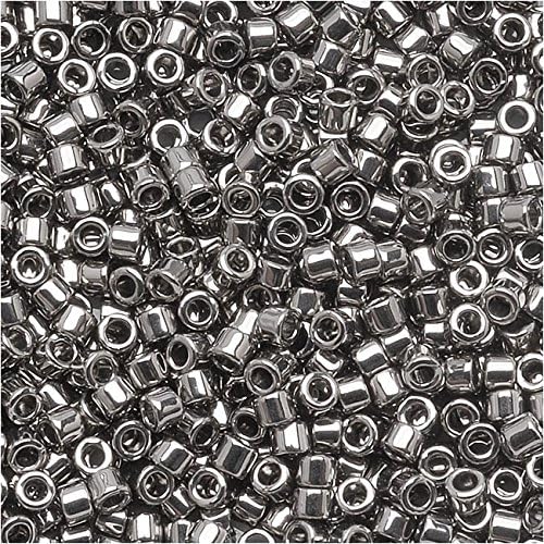 Miyuki Delica 15/0 Cylinder Seed Beads - Nickel Plated - DBS0021 5 Grams