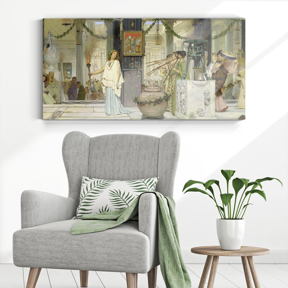 Artenor Quadro Alma-Tadema Lawrence Il Festival della Vendemmia, 130 x 65 cm - Made in Italy, Quadri Moderni Soggiorno, Camera da Letto, Cucina, Poster da Parete, Decorazioni Casa