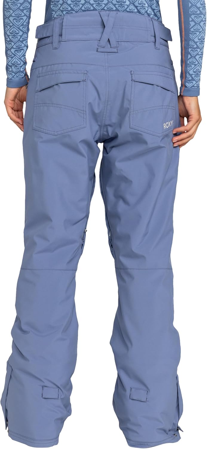 Roxy Women's Backyard Snow Pant – 10k Waterproof Ski & Snowboard Pants, Pfas-free, Tailored Fit, Insulated