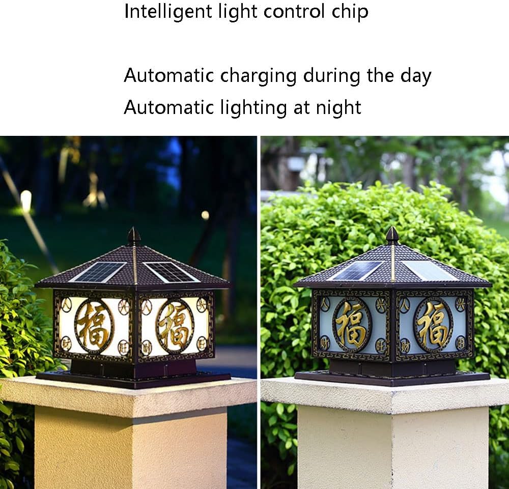 Lampade da palo solari for esterni Lampade da giardino for esterni Illuminazione for prato, patio, portico, cortile, canale stradale(B,30CM)