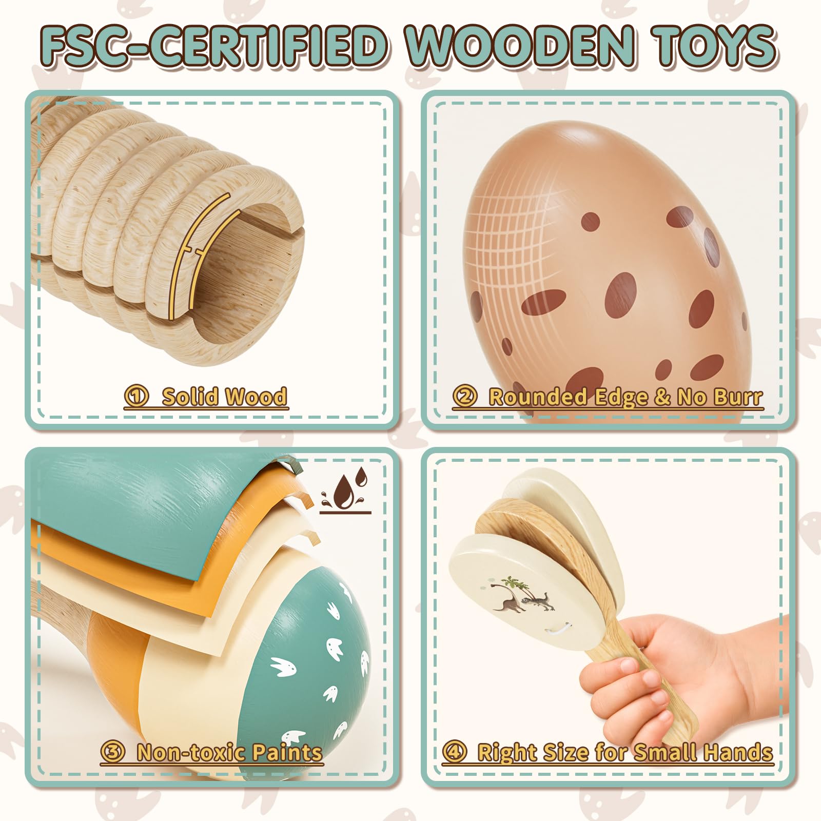 Lehoo Castle Juguetes Niños Instrumentos Musicales Juguetes Madera para Bebes Xilófono Tambor Juguetes Montessori Educación Regalos Niños Niña 1 2 3 Años