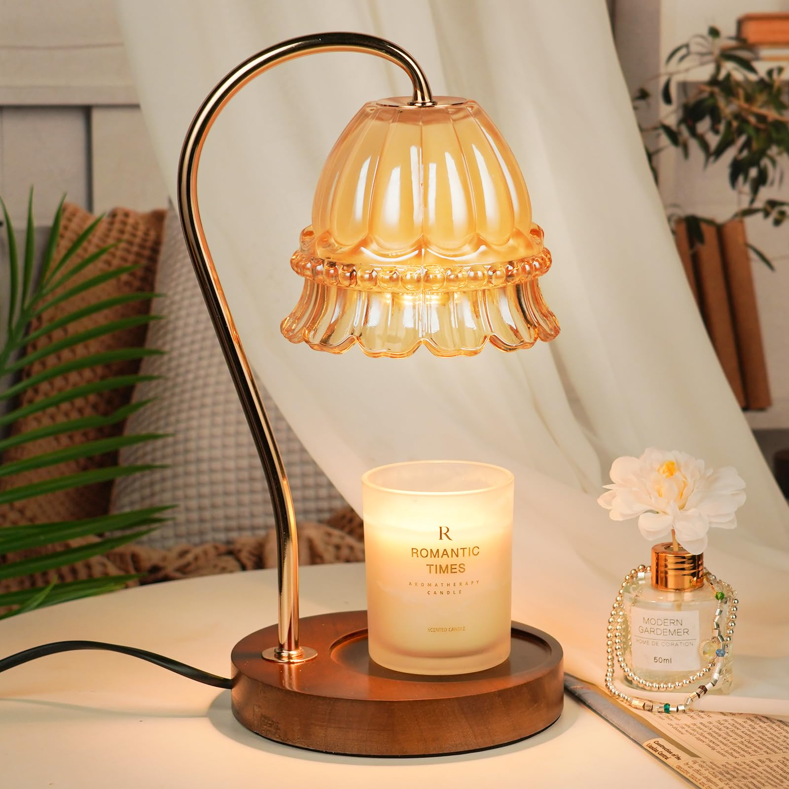 Funistree Flower Candle Warmer Lamp with Timer, Mothers Day