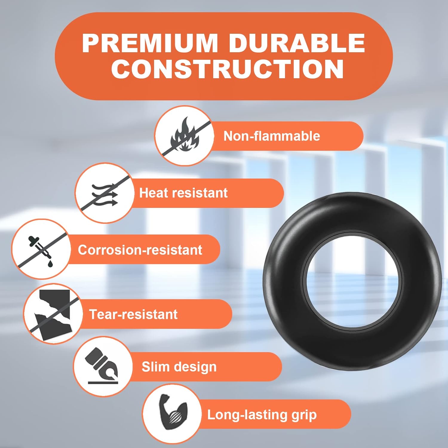 PSHZZ 280 PCS Rubber Grommets Kit, Rubber Hole Grommet Gaskets Assortment for Wiring, Wire, Automotive, Firewall, Sheet Metal, Hardware Repair, 8 Sizes 1/4" 5/16" 3/8" 7/16" 1/2" 5/8" 7/8" 1"