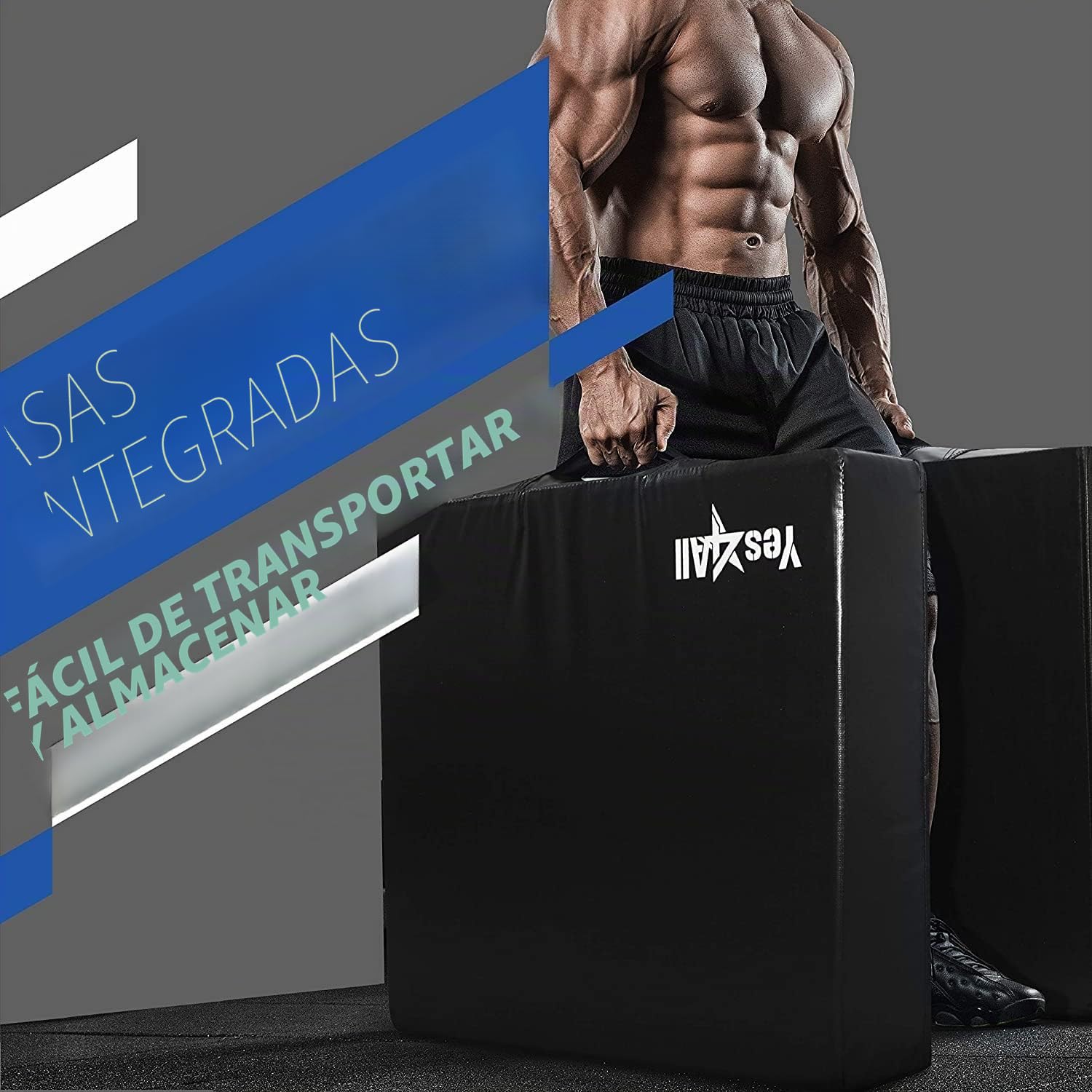 Yes4All Premium Silenciador Drop Pads Almohadillas para levantamiento de pesas con cubierta de PVC multicolor para aislar el sonido y proteger el suelo para Deadlift, Squat, Lunge