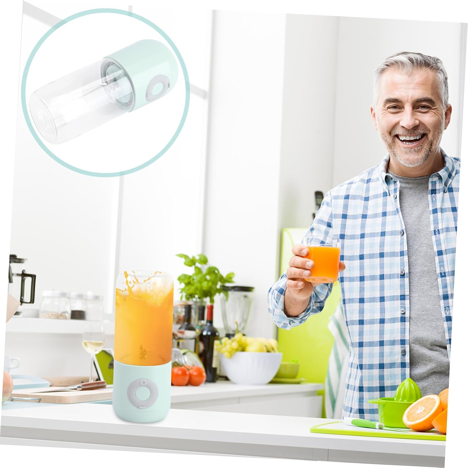 Alipis 1pc Portable Usb Charging Fruit Juicer Lightweight Citrus Squeezer for Quick Juice Extraction for Home Office and Travel Use Juice Maker